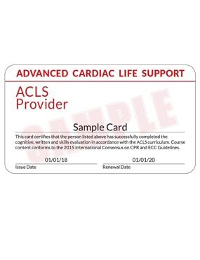 Sample Certification Card